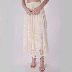 Brand new Solitaire Ivory Mesh Lace Skirt